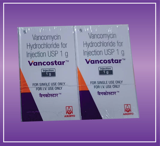 VANCOSTAR 1000 MG INJ  (VANCOMYCIN 1000MG) by Aristo