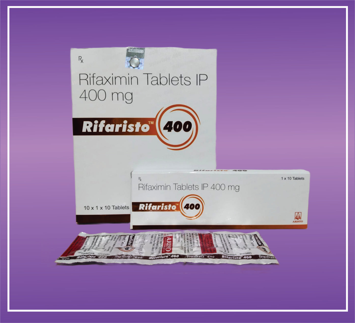 Rifaristo 400 Tab (10x1x10) Rifaximin 400mg by Aristo