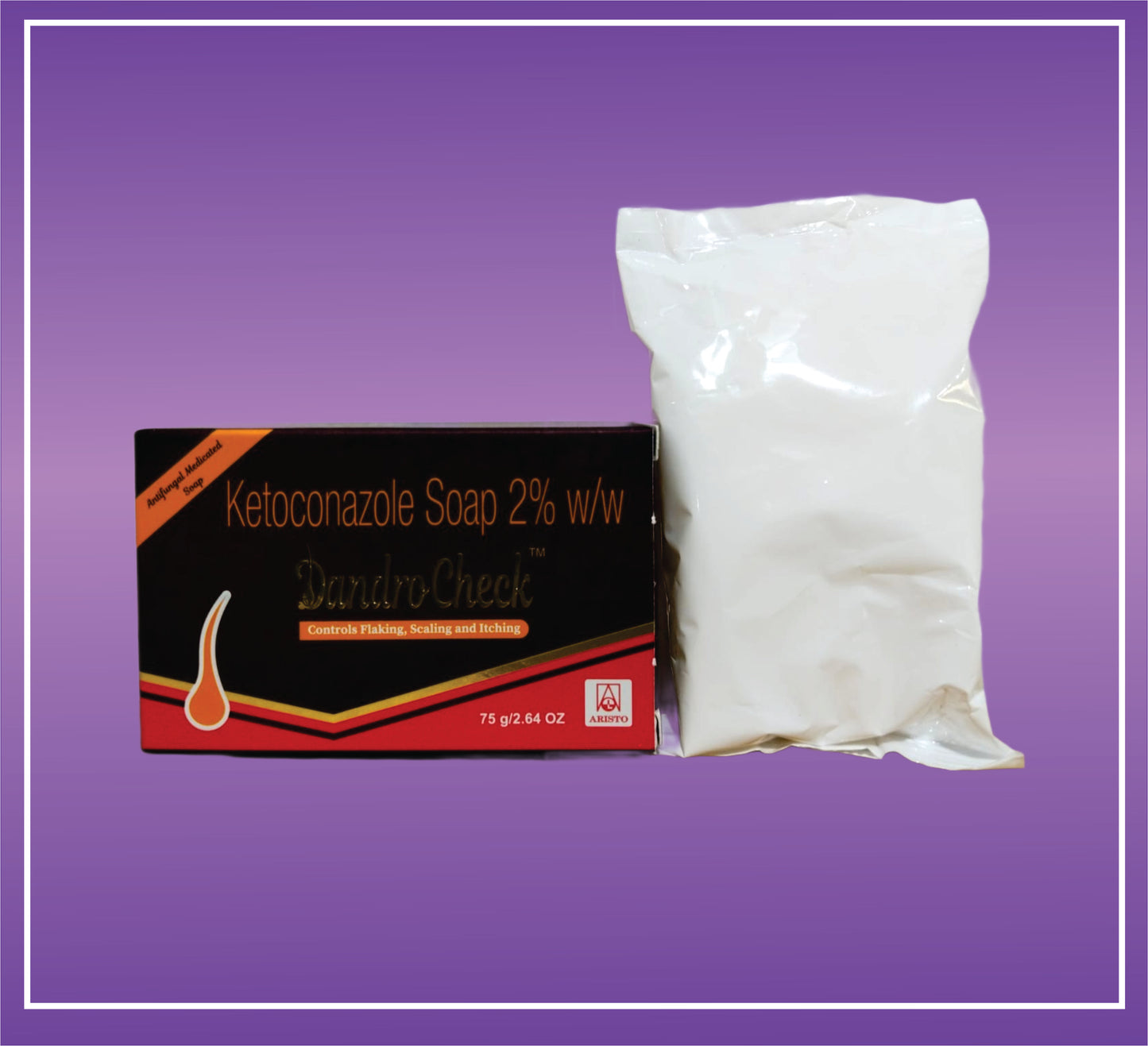 DandroCheck Soap (75gm) Ketoconazole 2% w/w by Aristo
