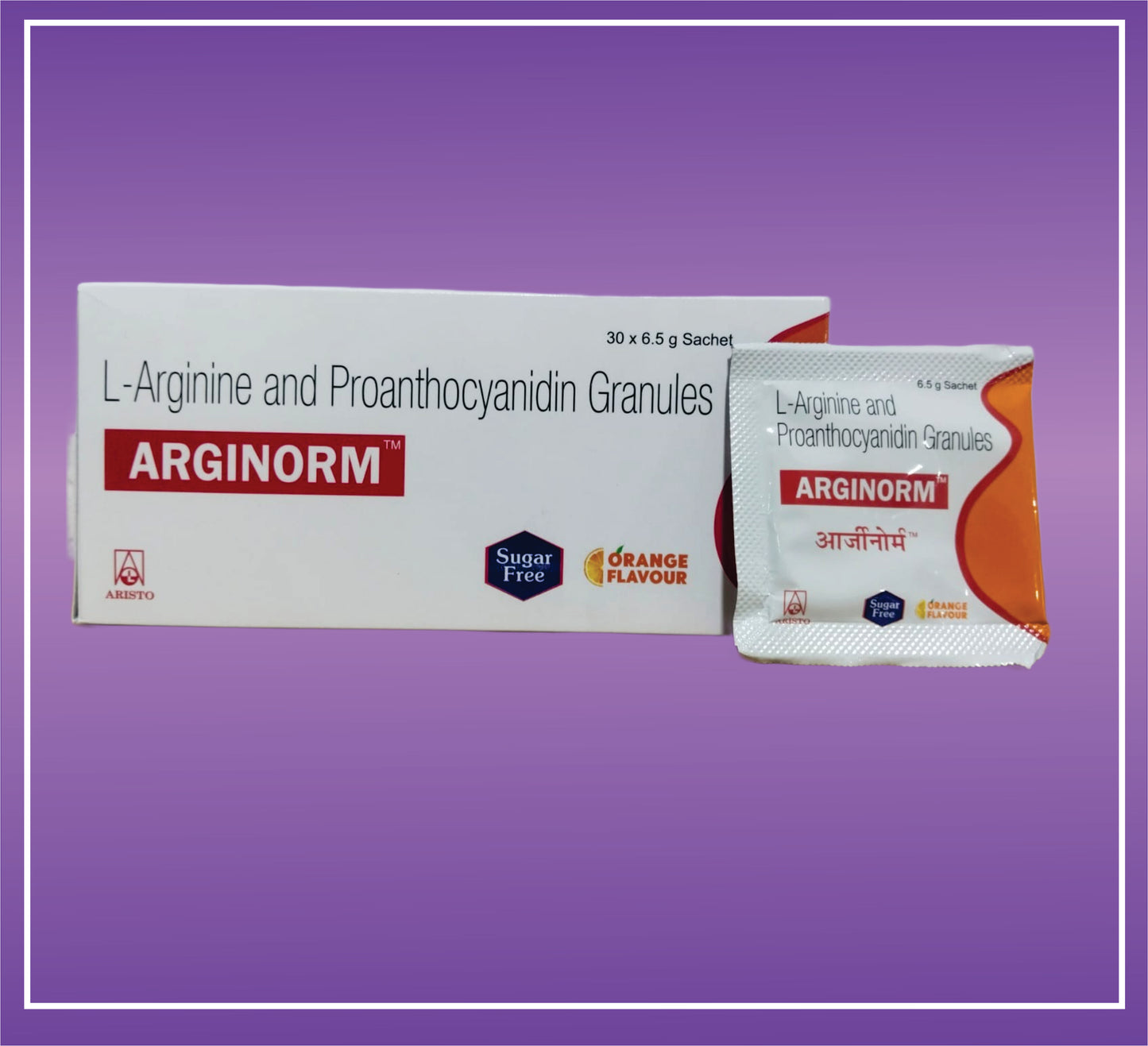 Arginorm Sachet (6.5 gm) L-Arginine & Proanthocyanidin Granules by Aristo