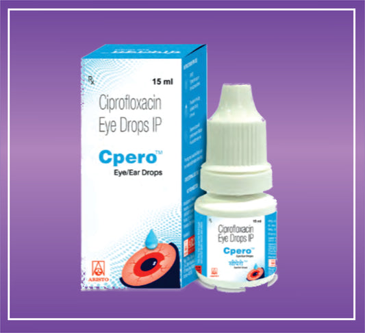 Cpero Eye Drop (15ml) Ciprofloxacin 0.3% w/v + Benzalkonium solution 0.02% w/v by Aristo