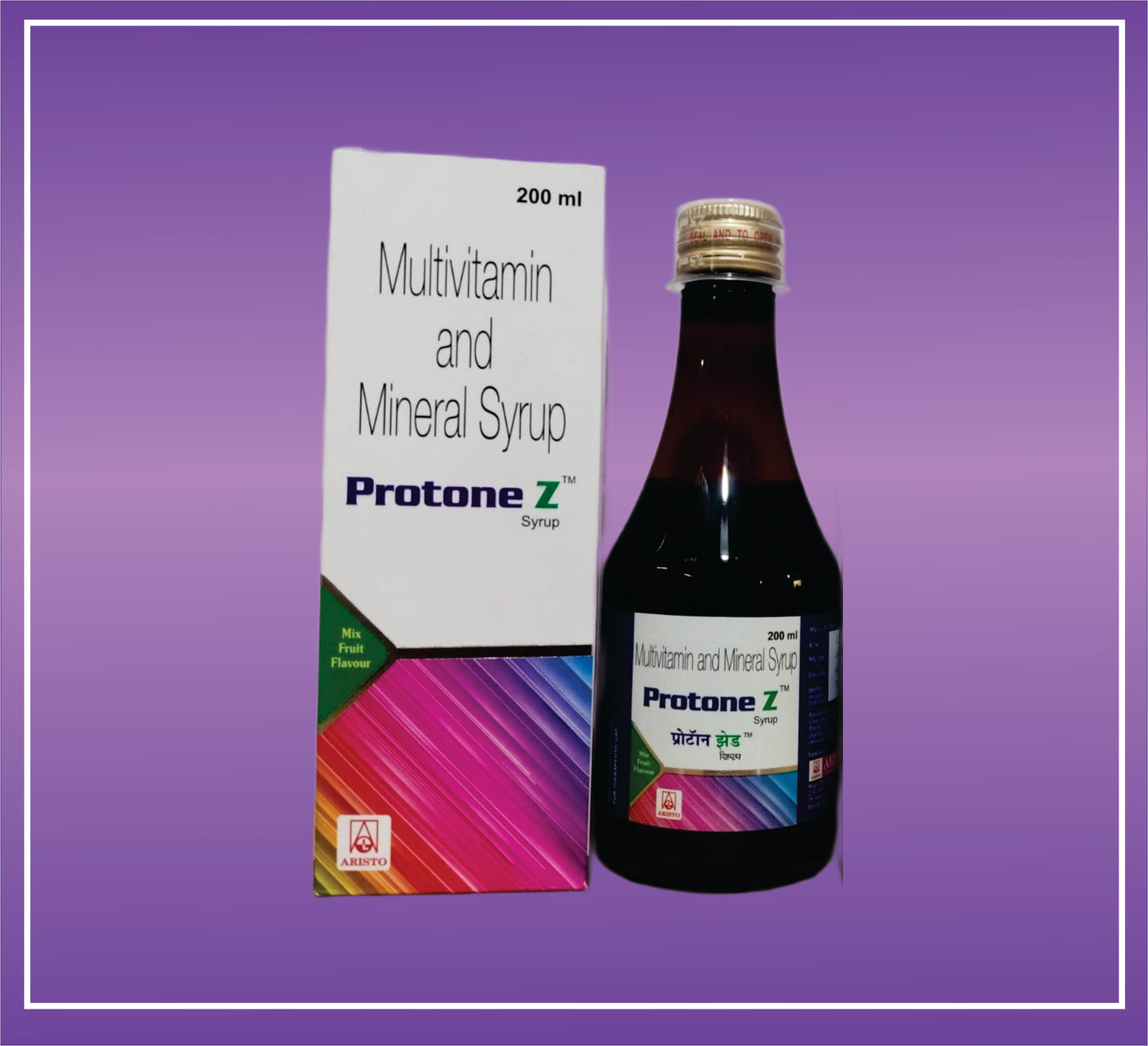Protone Z Syrup (200ml) Multivitamin & Mineral with Zinc by Aristo