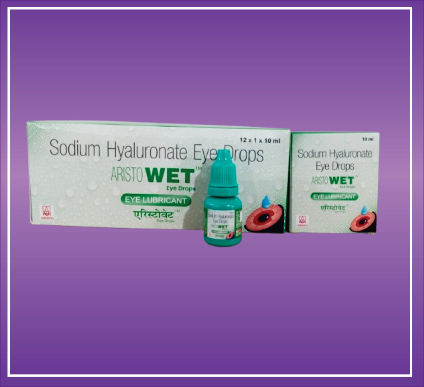 Aristowet Eye Lubricant Drop (10ml) Sodium Hyaluronate 0.1%W/V + Stabilized Oxychloro Complex 0.005% W/V by Aristo