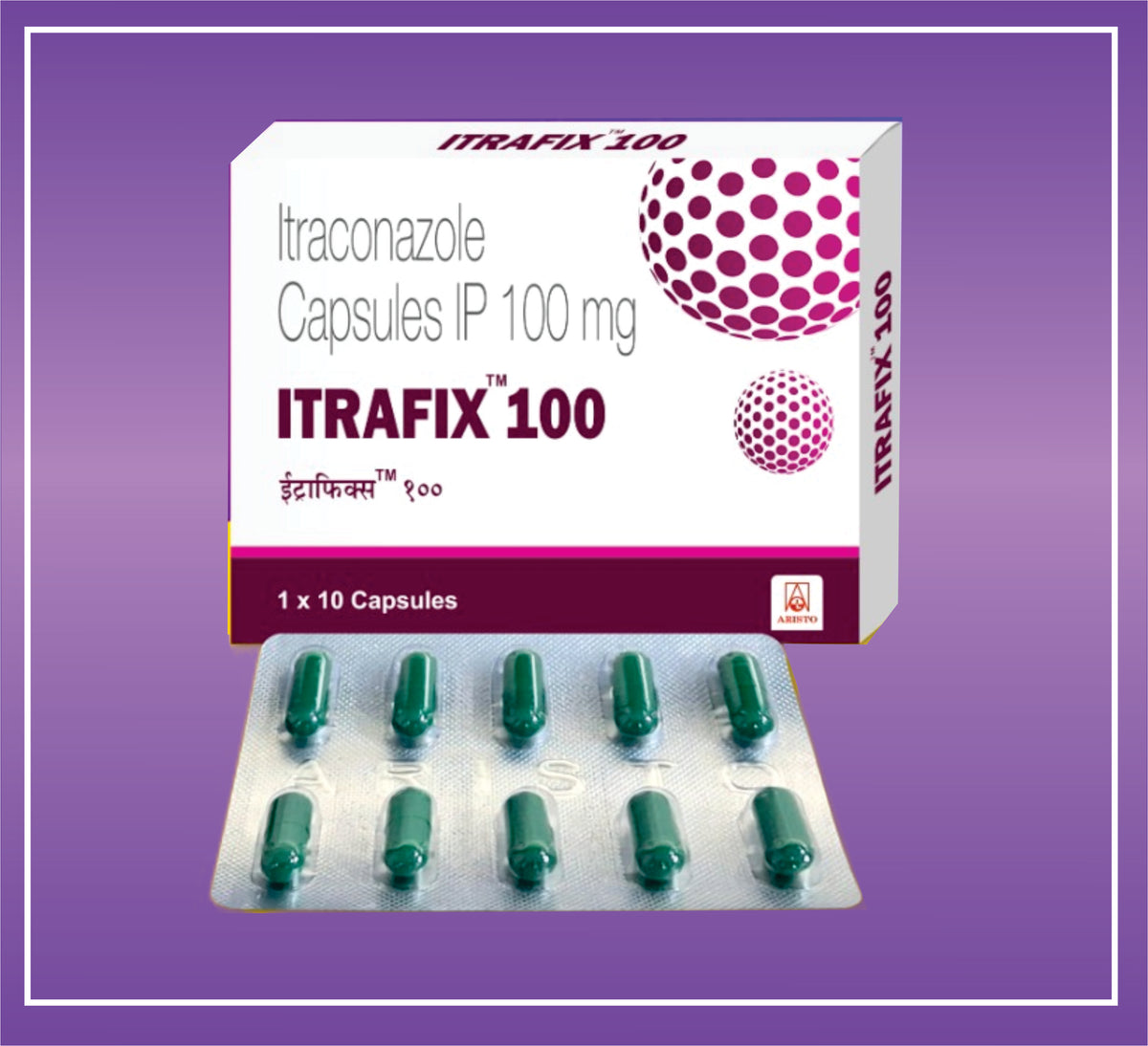 Itrafix 100 Cap  (10x1x10) Itraconazole 100mg by Aristo