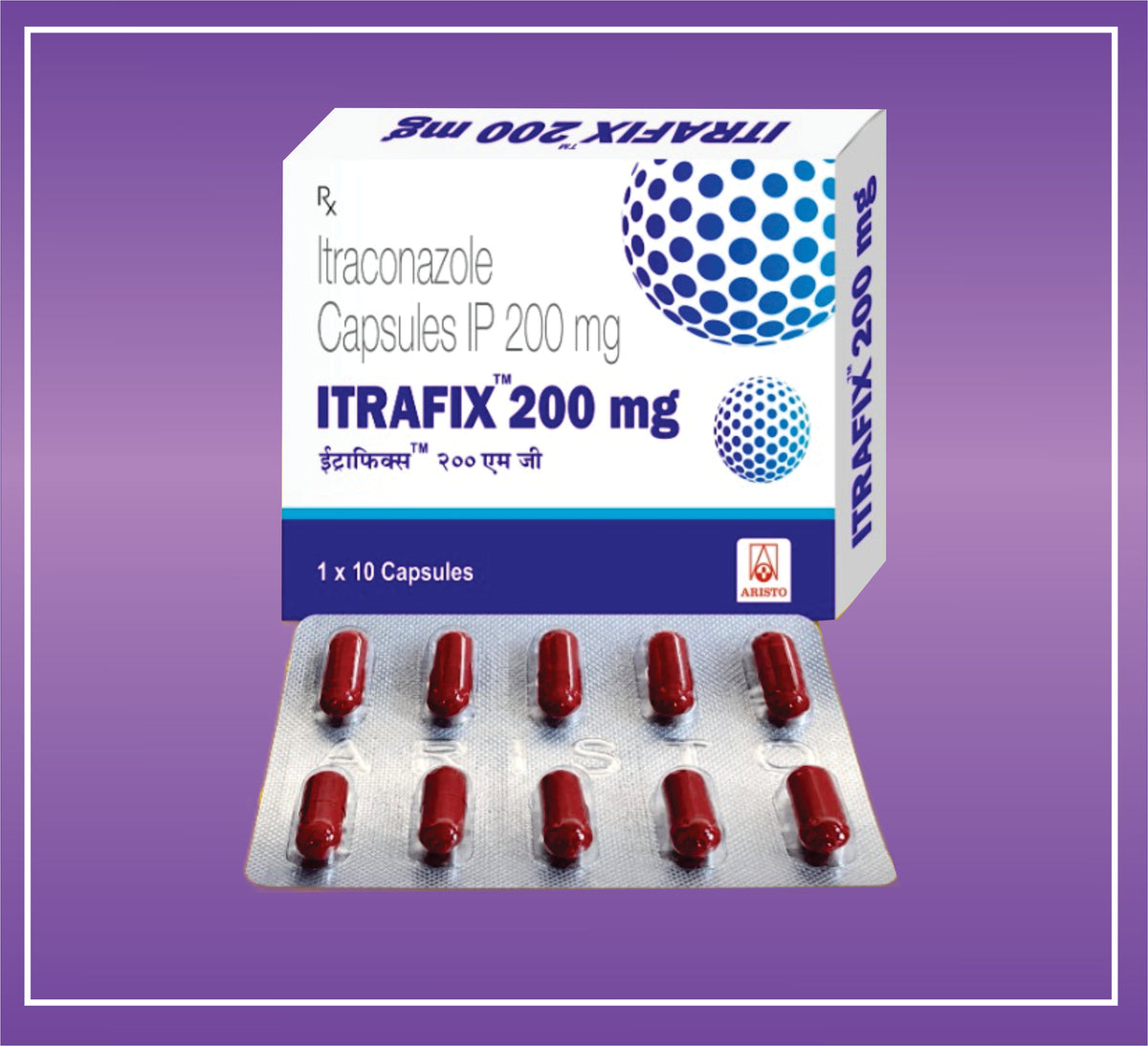Itrafix 200 Cap  (10x1x10) Itraconazole 200mg by Aristo