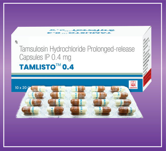 Tamlisto 0.4 Cap (10x20) Tamsulosin Hydrochloride Prolonged Release 0.4 mg by Aristo