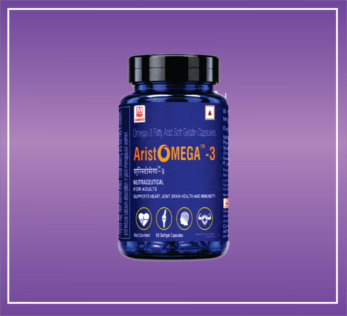 Aristomega-3 Cap  (60 Cap) Omega-3 Fatty Acid Soft Gelatin Capsules by Aristo