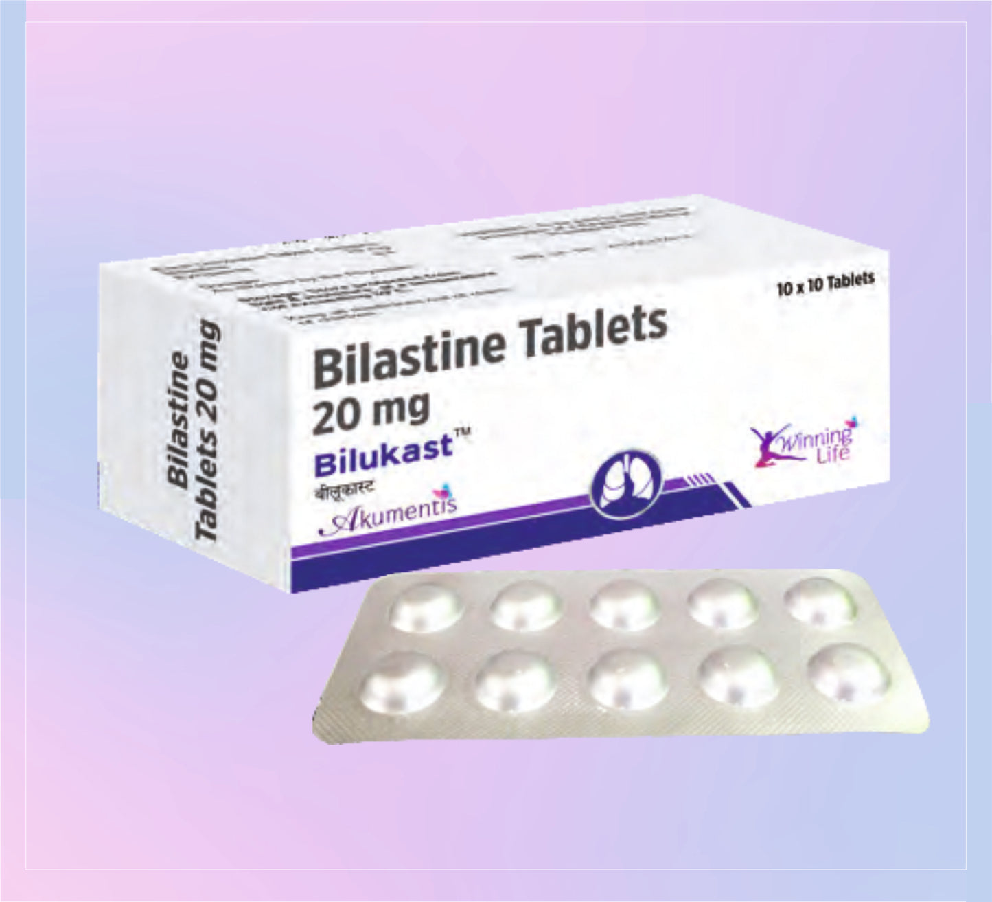 Bilukast Tablet (Alu) 10X10 Bilastine 20 Mg   by Akumentis