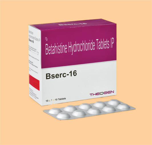 BSERC 16 TAB (10x1x10) Each Uncoated tablet contains:  Betahistine IP 16 mg by Theon
