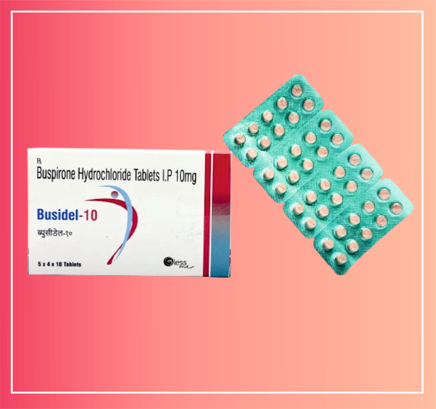 Buspirone Hcl 10 {Rate of 10 Tab} by Dellwich