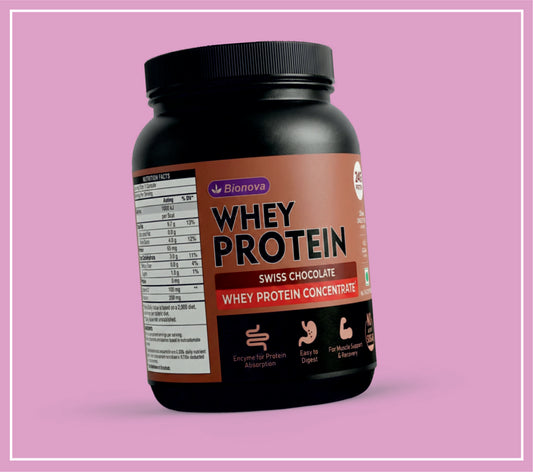BIONOVA WHEY PROTEIN (CHOCOLATE) 1 Kg (Protein, Vitamins, Minerals, Digestive Enzyme Blend.) by Bionova
