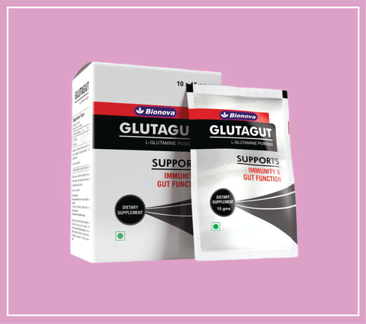 GLUTAGUT SACHET 10 Sach X 15g (L-Glutamine-10g (orange tangy flavour)) by Bionova