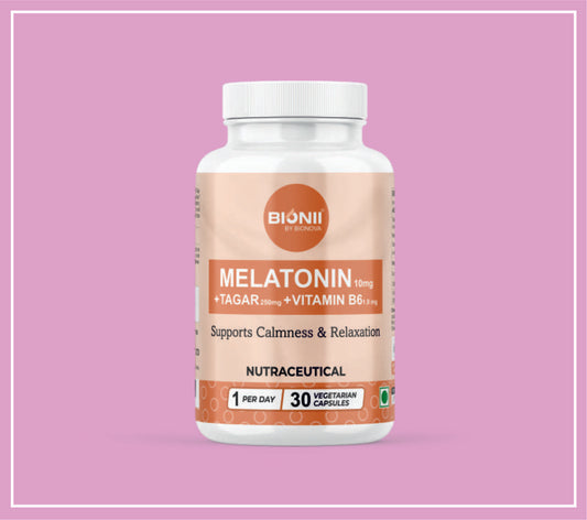 MELATONIN  MG + TAGAR 250 MG + VITAMIN B6 1.9 MG CAPS 30's (Melatonin 10mg, Tagar 250mg, Vitamin B6 2mg) by Bionova