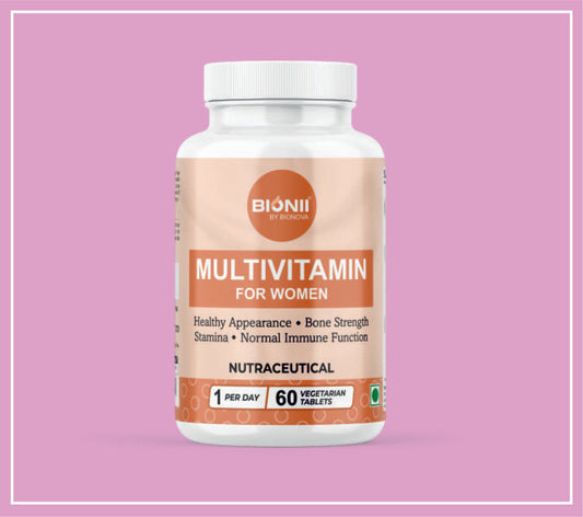 MULTIVITAMIN-WOMEN TABS 60's (12 vitamins and 11 minerals fortified with natural extracts of shatavari, ashwagandha and soy isoflavones) by Bionova