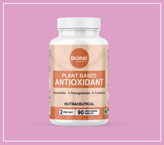 PLANT-BASED ANTIOXIDANT TABS 90's  (Astaxanthin-6 mg, Pomegranate Extract-100 mg, Cranberry Extract-50 mg) by Bionova