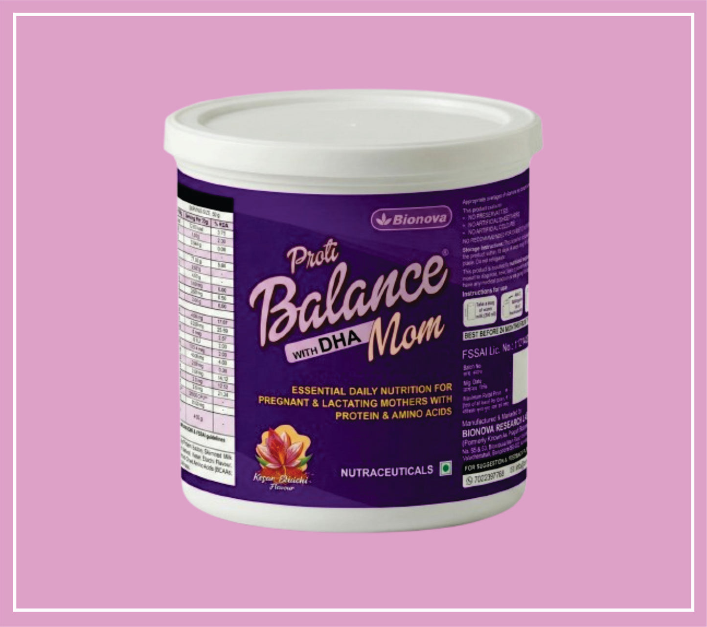 PROTI BALANCE MOM (KESAR ELACHI) 200 g (Protein, Vitamins & Minerals) by Bionova