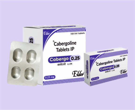 CABERGO 0.25 TABS 4'S ( Cabergoline 0.25mg ) by Elder