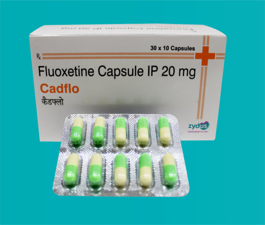 CADFLO CAP 30X10 ( Fluoxetine Hydrochloride 22.4 mg equivalent to 20 mg of Fluoxetine. ) by Zydus