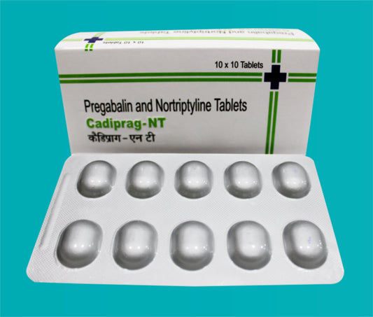 CADIPRAG- NT TABS. (ALU-ALU) 10X10 ( Pregabalin 75 mg + Nortriptyline 10 mg ) by Zydus