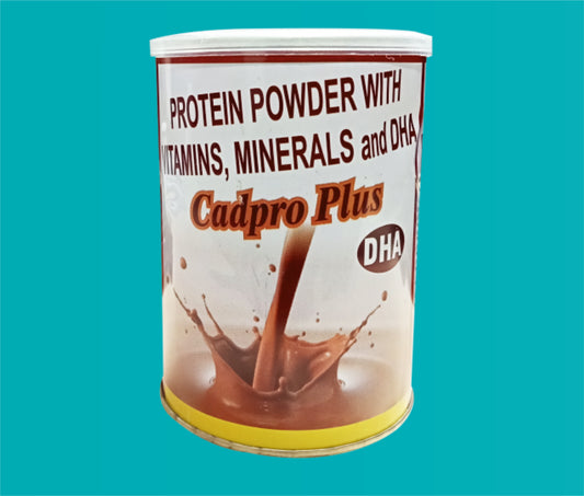 CADPRO PLUS POWDER(NEW) WITH DHA 200gm ( Protein with essential Vitamins & Minerals + DHA ) by Zydus