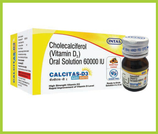 CALCITAS D3 NANO (5 ML) ( Cholecalciferol 60000 IU ) by Intas