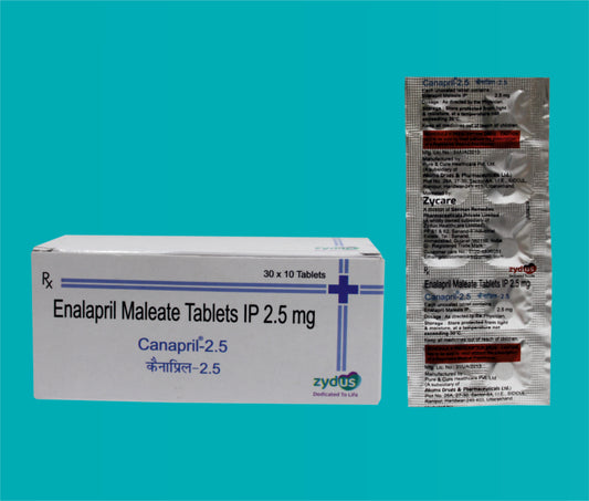 CANAPRIL 2.5 TAB. 10x3x10 ( Enalapril Maleate IP………2.5 mg ) by Zydus