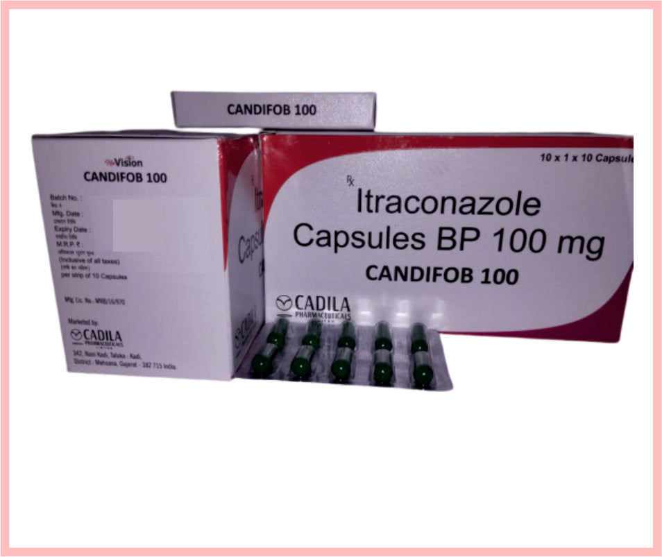 Candifob 100Mg Cap 10X10 C 10 C ( Itraconazole 100Mg  ) By Cadila