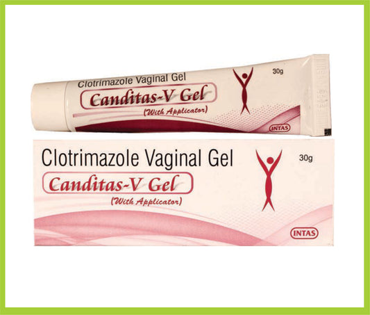 CANDITAS – V GEL 30gm ( Clotrimazole 2%w/w (With Applicator) ) by Intas