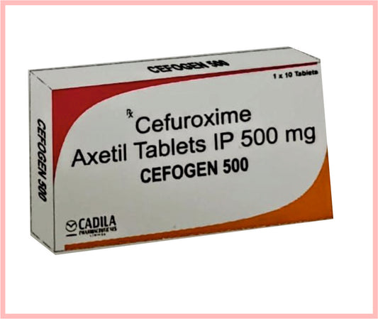 CEFOGEN 500 TAB 10X10 T 10 T ( Cefuroxime Axetile 500 mg Tab ) by Cadila
