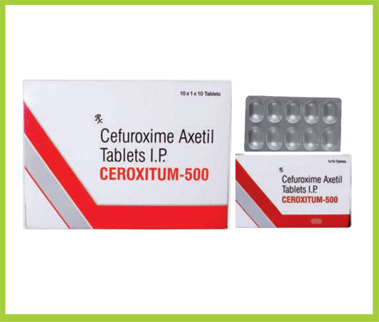CEROXITUM-500  10TAB ( Cefuroxime Axetil 500mg ) by Intas