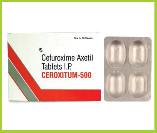 CEROXITUM-500 4 TAB ( Cefuroxime Axetil 500mg ) by Intas