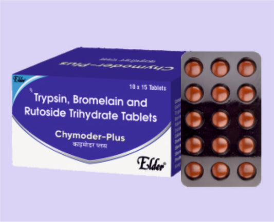 CHYMOTREL   PLUS TABS 15'S ( Trypsin 48mg, Bromelain 90mg, Rutoside Trihydrate 100mg & Diclofenac Sodium 50mg Tablet (Entric Coated) ) by Elder