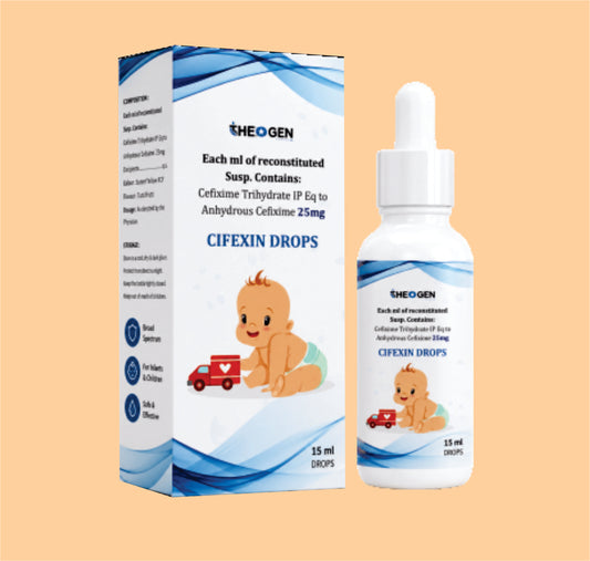 CIFEXIN DROPS (10ML) Each ml of reconstituted Susp. Contains: Cefixime Trihydrate IP Eq to Anhydrous Cefixime 25mg by Theon
