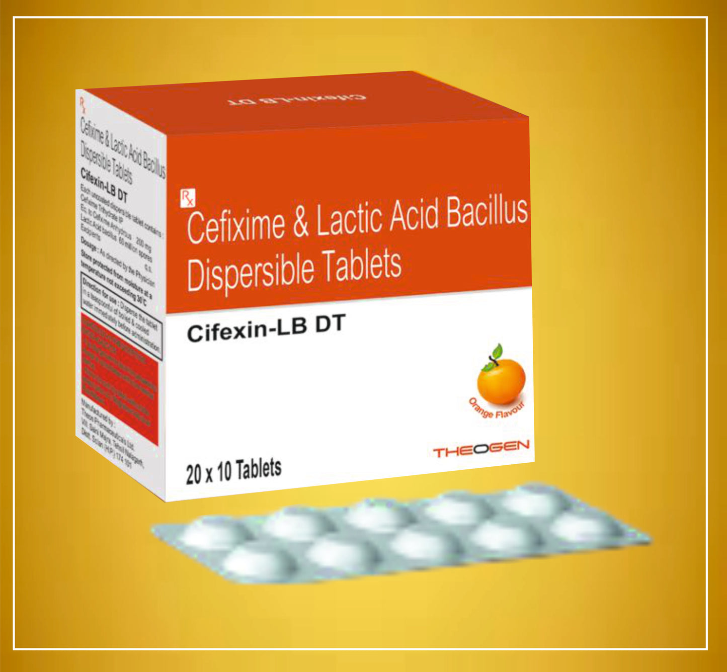 CIFEXIN LB DT 10'S ( Cefixime (200Mg) + Lactobacillus (60Million Spores) ) By Theon