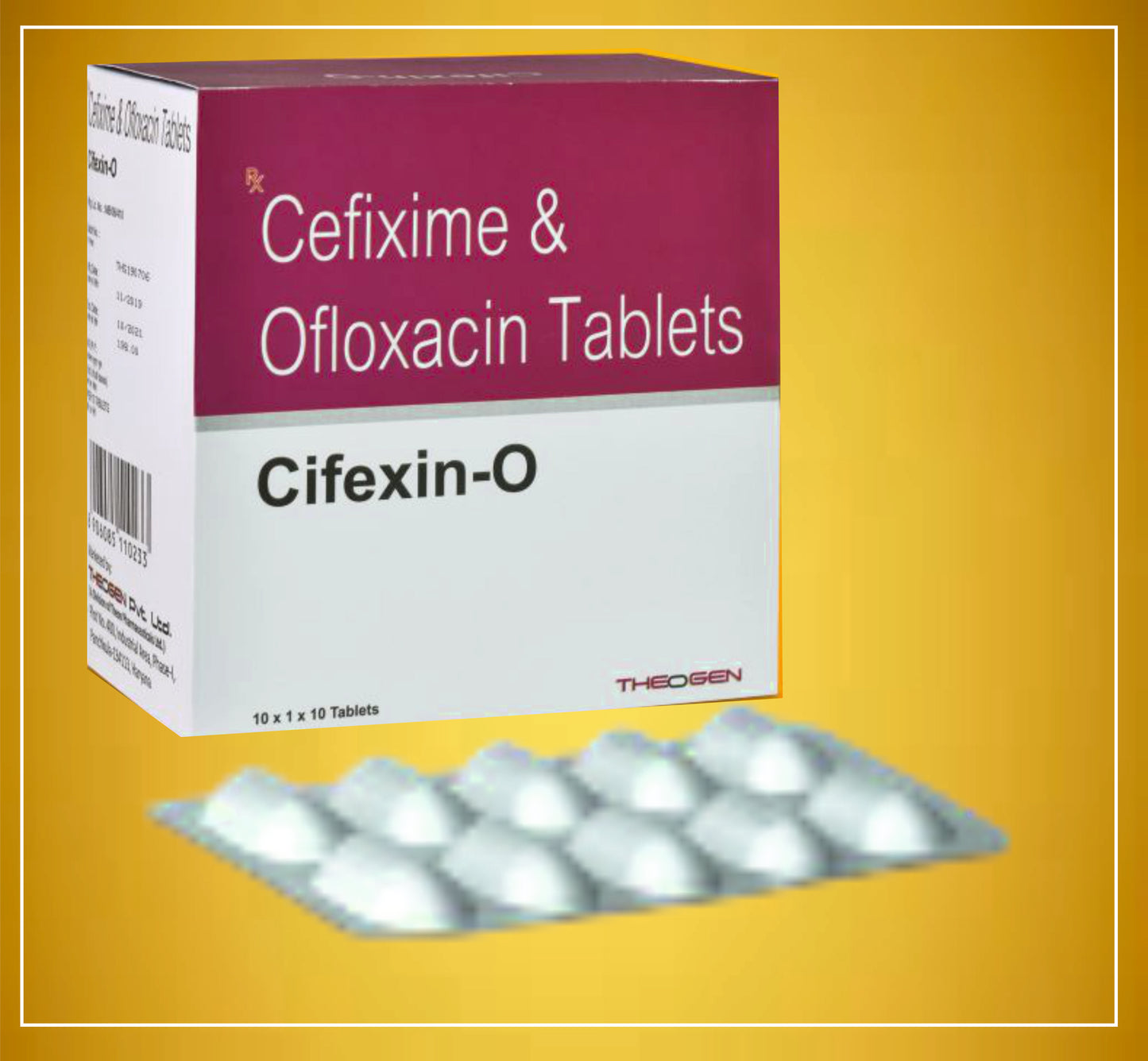 CIFEXIN-O TAB 10X10 10'S ( Cefixime (200Mg) + Ofloxacin (200Mg) ) By Theon