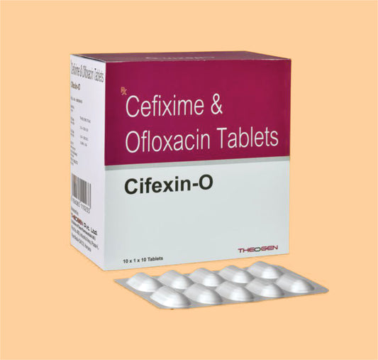 CIFEXIN-O TAB (10X1X10) (10X1X10) Each Film Coated Tablet Contains:  Cefixime Trihydrate IP Eq. to Anhydrous Cefixime 200mg + Ofloxacin IP 200mg by Theon