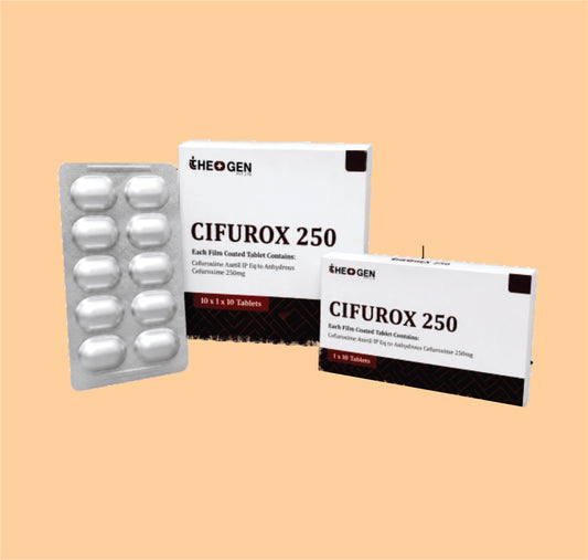 CIFUROX 250 TAB (10x1x10) (10x1x10) Each Film Coated Tablet Contains: Cefuroxime Axetil IP Eq to Anhydrous Cefuroxime 250mg by Theon
