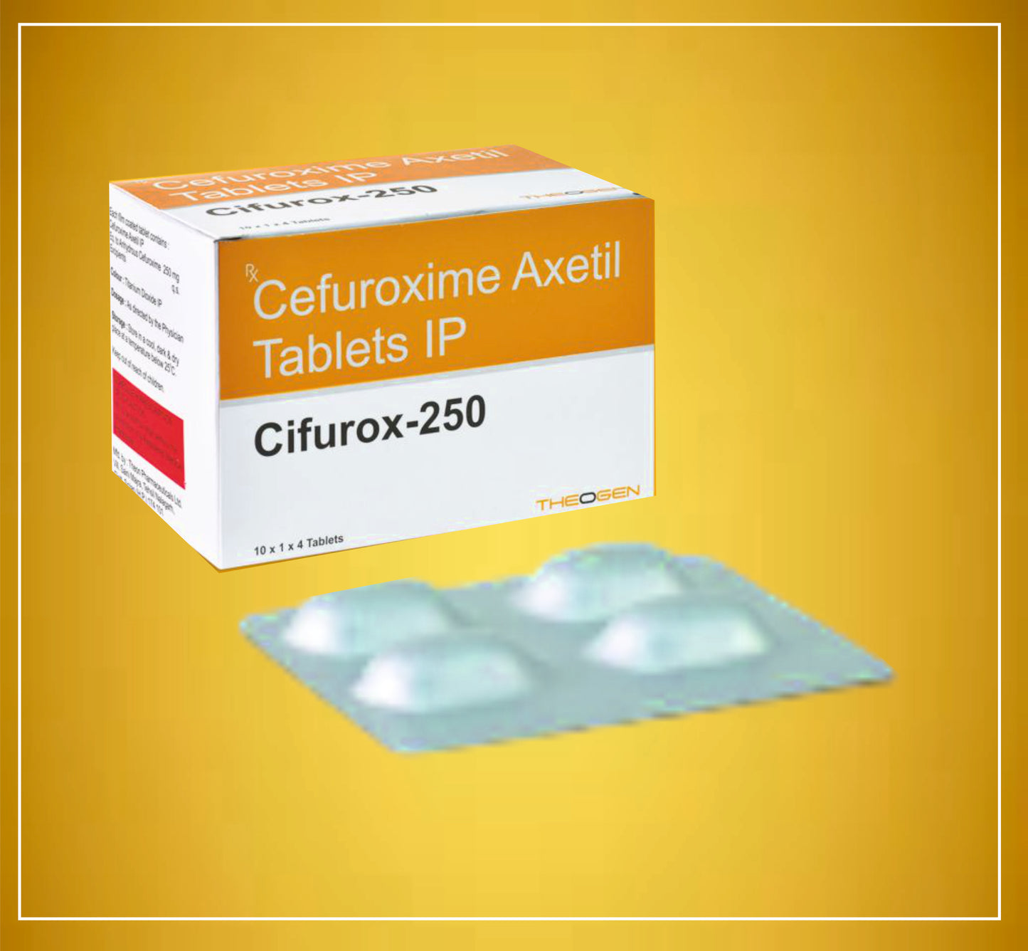 CIFUROX 250 TAB 4'S ( Cefuroxime (250Mg) ) By Theon