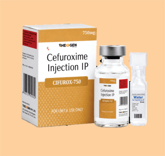 CIFUROX-750 INJ (10 ML VIAL WITH 10 ML WFI) Each vial contains: Sterile cefuroxime sodium IP Eq. to Cefuroxime 750mg by Theon