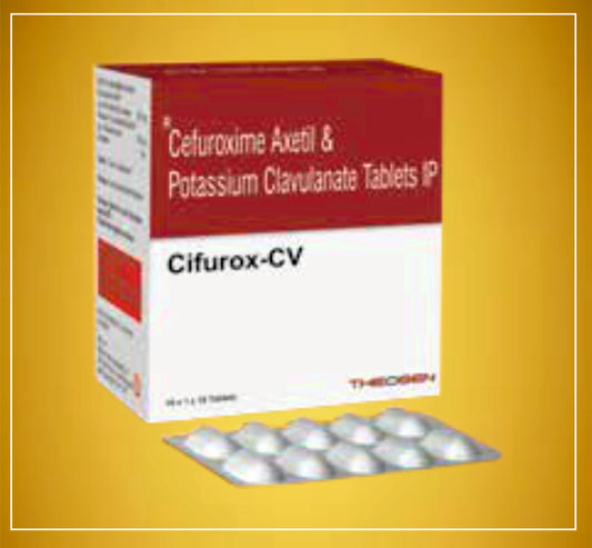 CIFUROX-CV 10'S ( Cefuroxime (500Mg) + Clavulanic Acid (125Mg) ) By Theon