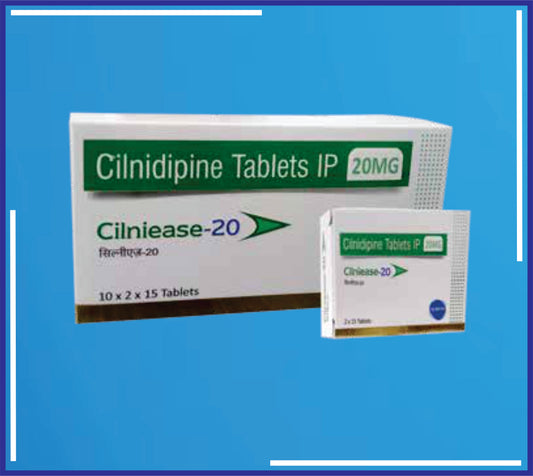 Cilniease -20 Tab ( Cilnidipine Ip 20Mg ) pack 10x2x15 by Kemsyn