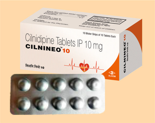 CILNINEO 10 TABLETS (10'S) ( Cilnidipine 10 Mg ) Alkem1