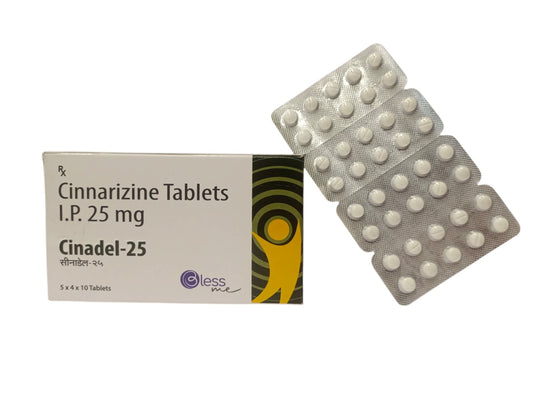 Cinnarizine 25 pack of {Rate of 10 Tab} by Dellwich