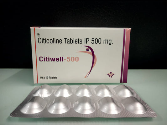Citicoline 500  pack of {Rate of 10 Tab} by Dellwich