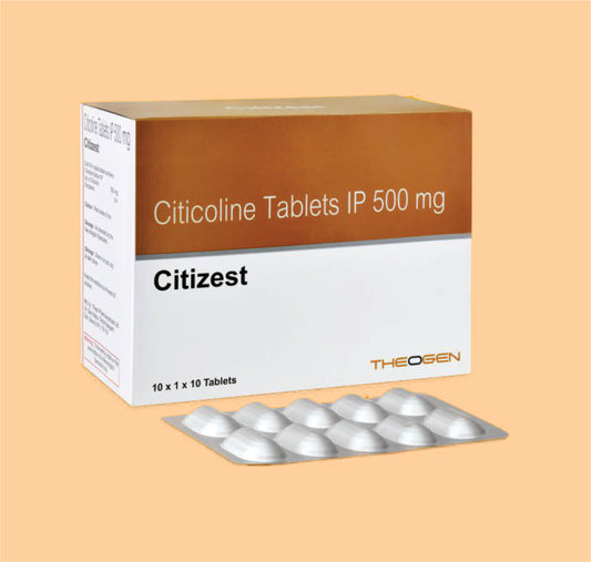 CITIZEST TABLET (10x1x10) Each Film Coated Tablet Contains:  Citicoline Sodium IP Eq to Citicoline 500mg by Theon