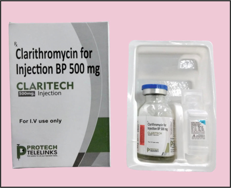 CLARITECH-500 VIAL ( Clarithromycin (500Mg) ) by Protech