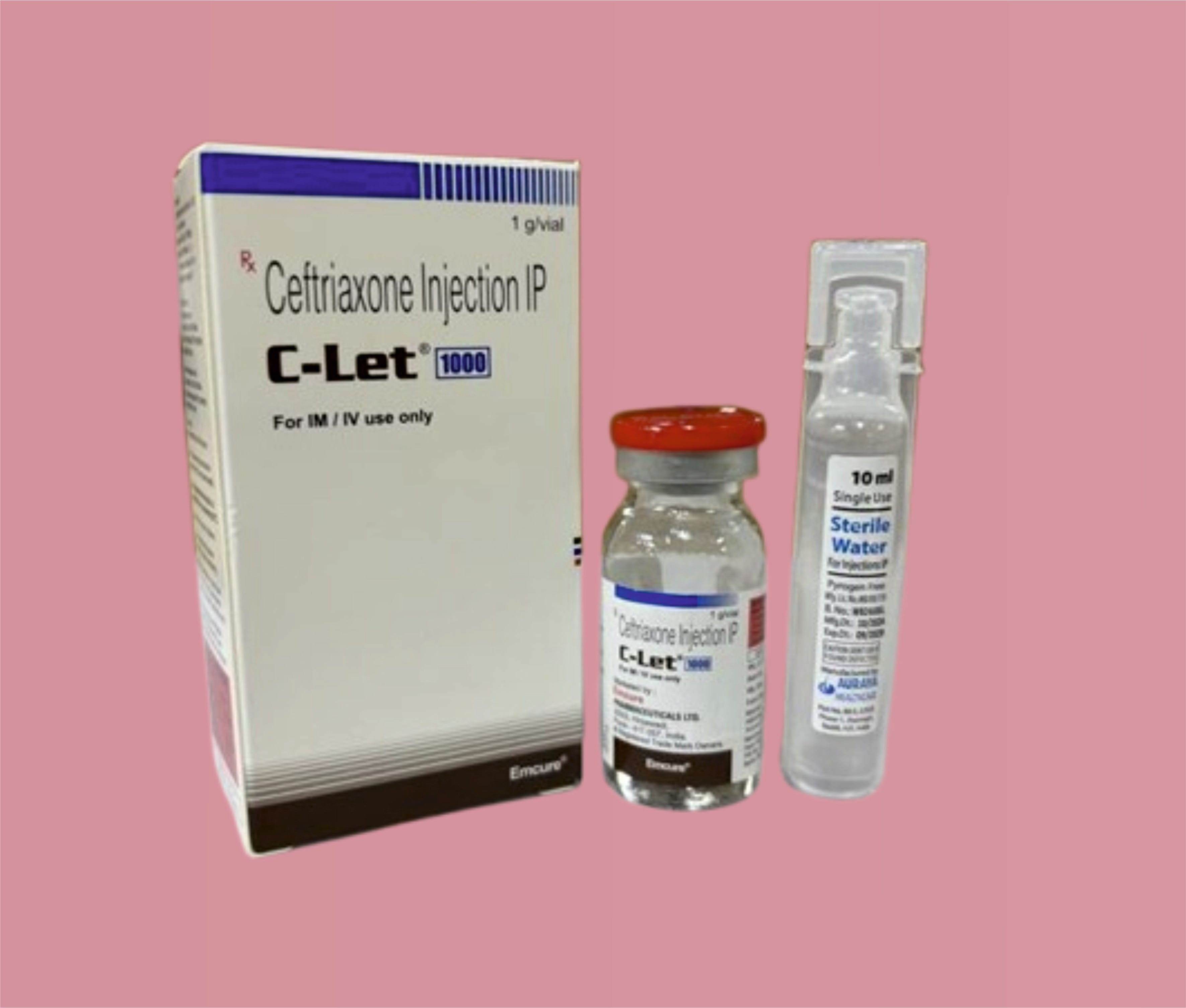C - Let 1.0 Gm Inj ( Ceftriaxone Inj 1Gm ) By Emcure – IshwarPharma