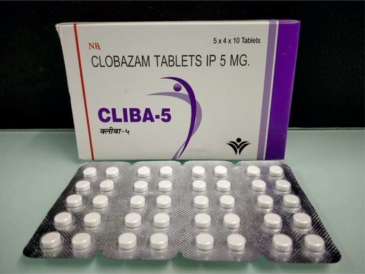 Clobazam 5  pack of {Rate of 10 Tab} by Dellwich