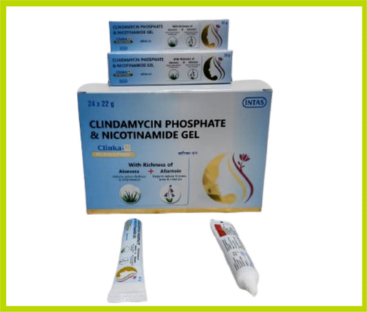 CLINKA-N (22GM) (  Clindamycin Phosphate USP 1.00% +Nicotinamide 4% ) by Intas