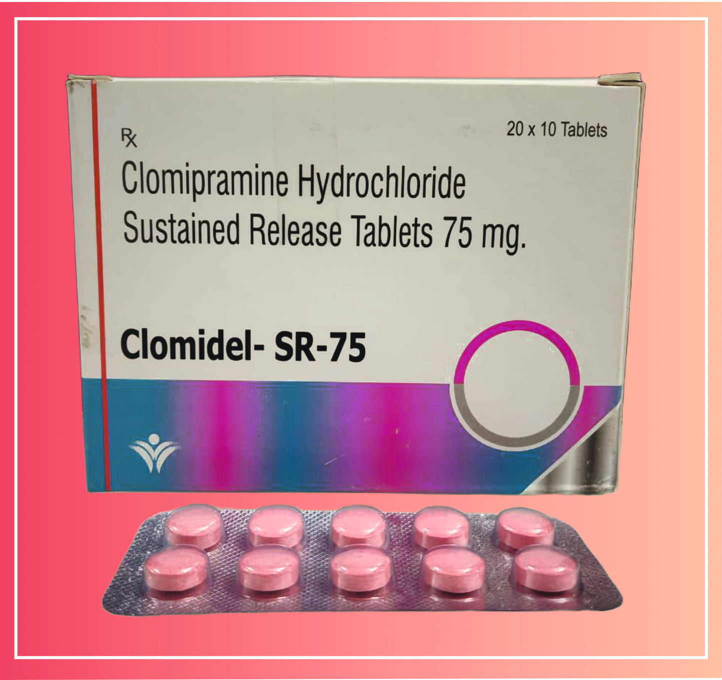 Clomipramine Hcl 75 (Sr) {Rate of 10 Tab} by Dellwich